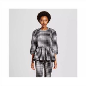 Victoria Beckham for Target Gingham Peplum top